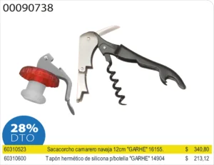 Kits punta de stock (Sacacorchi +tapon GARHE)