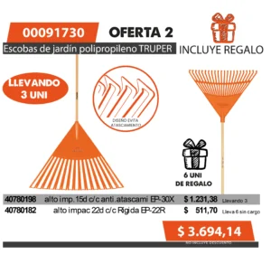 Oferta mensual N°2 Agosto 2025 (Escoba Jardin TRUPER)