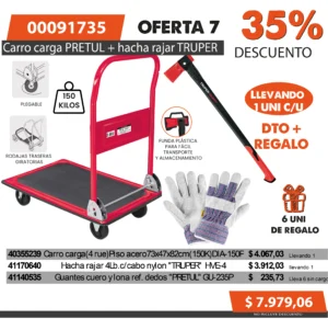 Oferta mensual N°7 Agosto 2025(Ca.carga PRETUL/Hacha TRUPER)