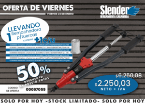 Oferta del día 23 de Enero2026(Remachadora+remaches SLENDER)
